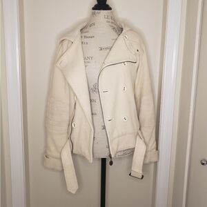 Wool Bomber Hoodie Jacket